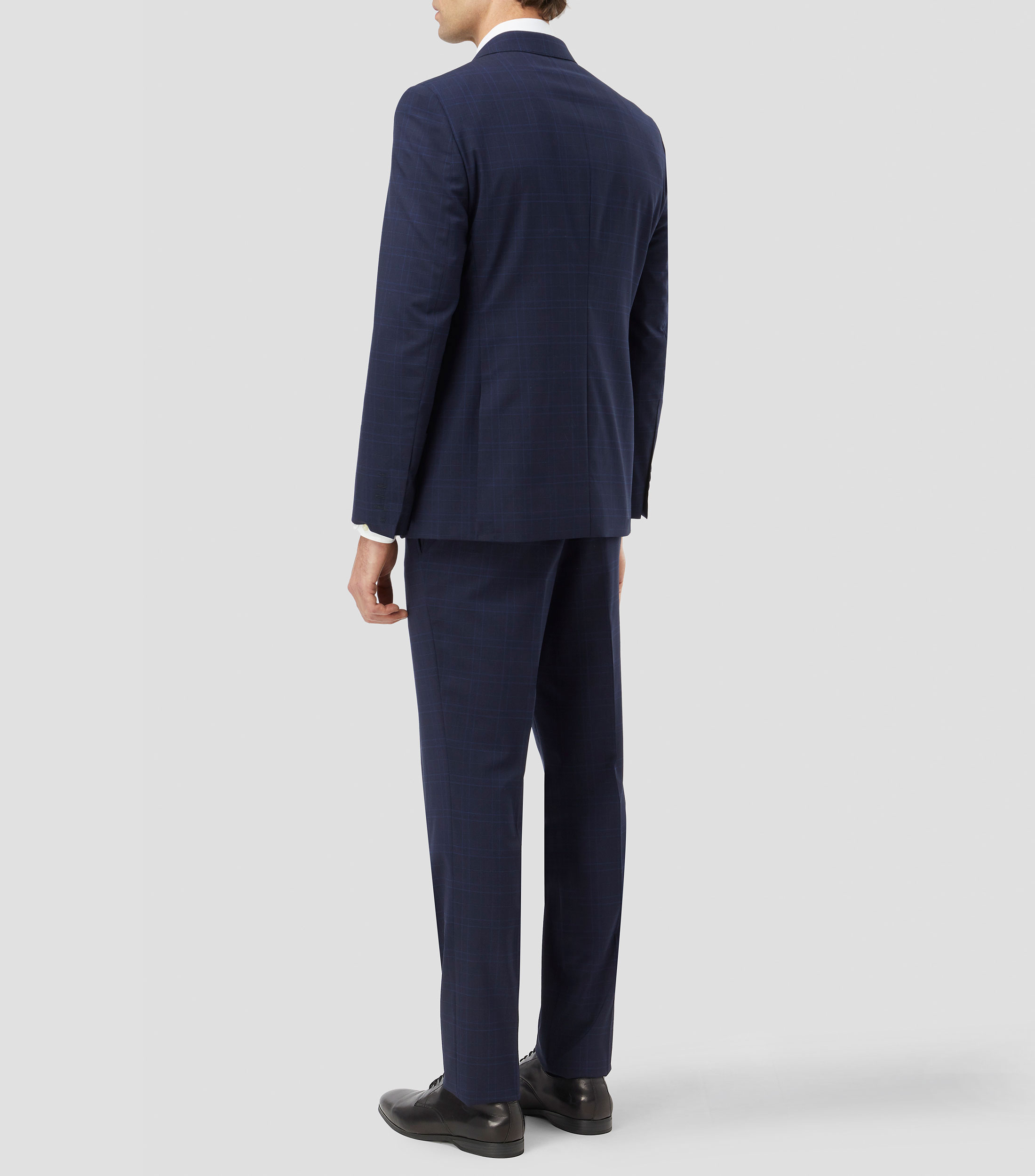 Traje de lana corte slim príncipe de Gales Hombre